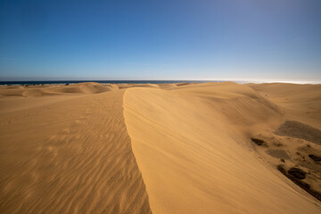 Maspalomas dunes on Gran Canaria, Canary Islands, Spain