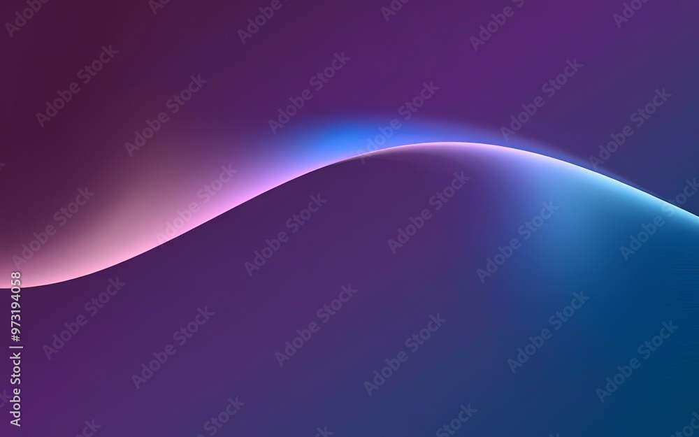 Poster abstract purple blue curve. abstract background with a blue curve on a purple gradient. represents f