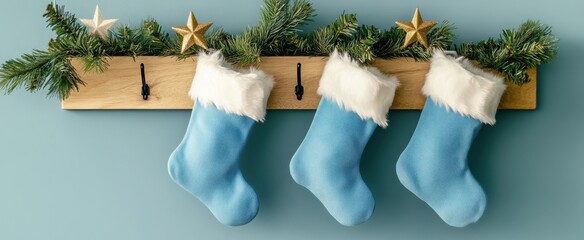 The Blue Christmas Stockings