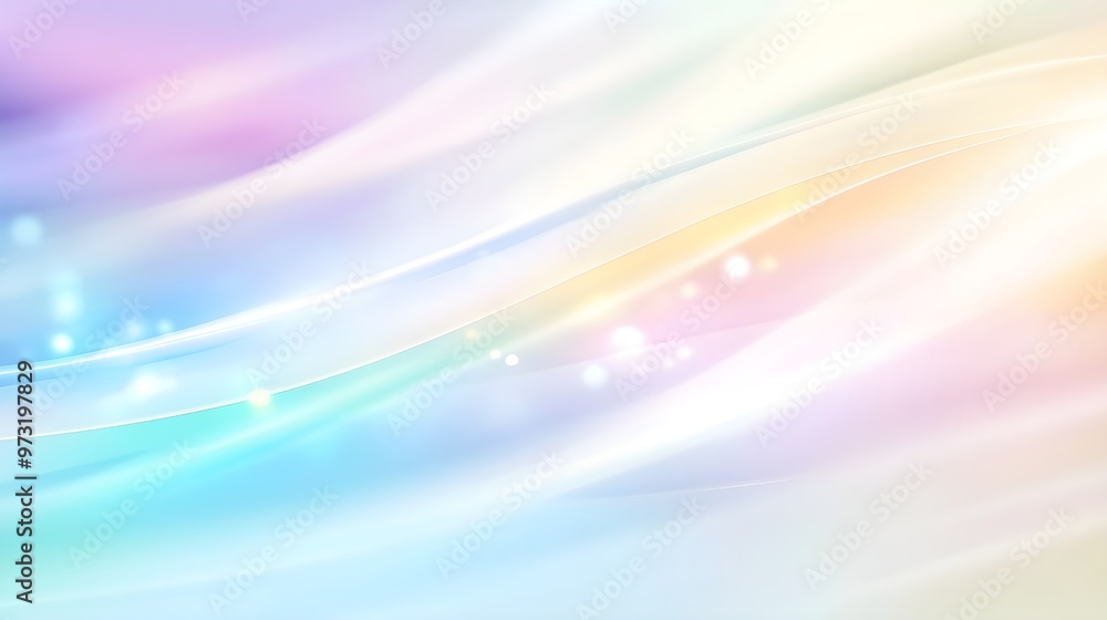 Poster abstract blurred background with pastel colors and bokeh lights