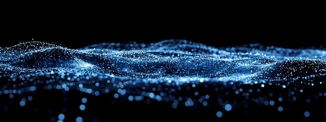 Abstract Blue Glitter Background