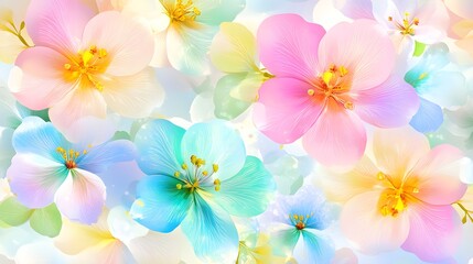 Pastel Flowers Background