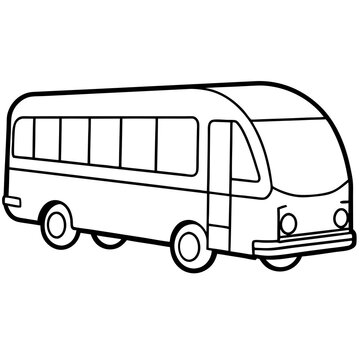 recommend clip art: bus line art vector art