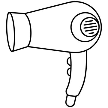 recommend clip art: hair dryer line art vector illustration