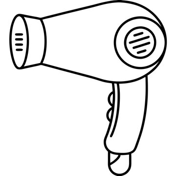 recommend clip art: hair dryer line art vector illustration