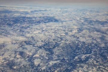 Frankfurt, Germany - Aerial photography of clouds in the sky