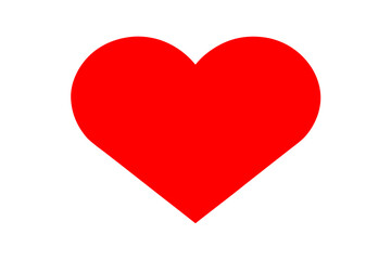 red heart isolated on white
