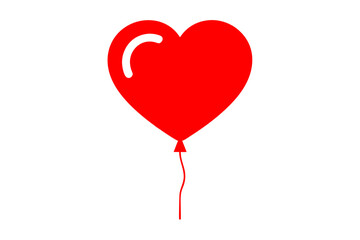 red balloon heart