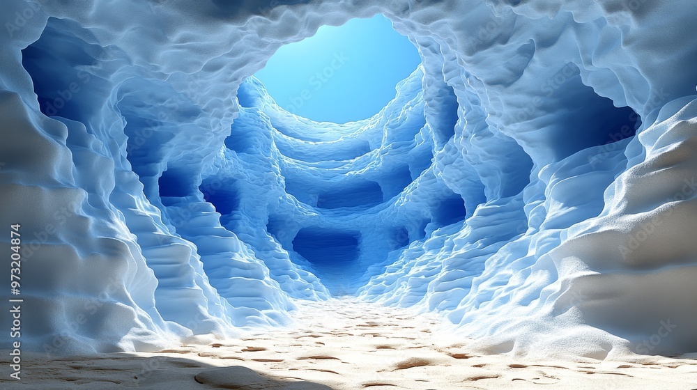 Aufkleber a stunning underwater scene featuring ethereal waves and light filtering through, creating a serene 