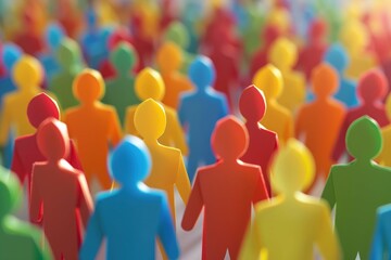 Large crowd of diverse people in vibrant paper cut-out style illustrating multicultural unity and inclusion


. Beautiful simple AI generated image
