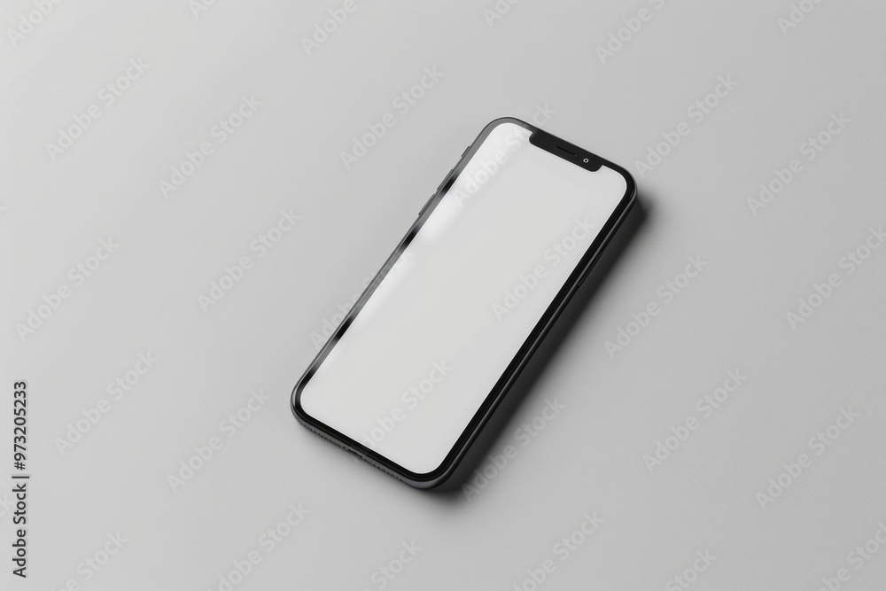 Poster a close-up of an phone with a black and white display showing no activity