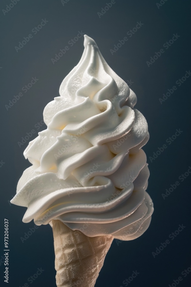 Aufkleber a single serving of creamy delight in a waffle cone