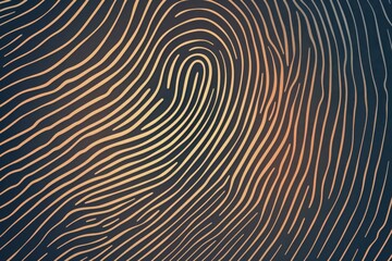 Obraz premium Fingerprint scanning. Concept of security, digital password and biometric authorization with finger-print. Vector illustration.. Beautiful simple AI generated image