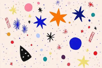 Festival time - sky lanterns flying away. Beautiful simple AI generated image