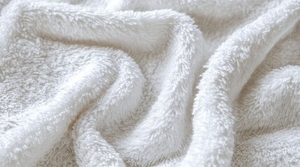 White Towel Texture for Backgrounds. AI generated illustration