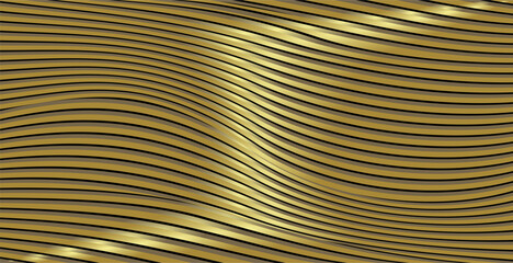Fototapeta premium a composition of reinforcing curved lines in brown and gold which creates a certain effect and impression as background inspiration for visual communication design