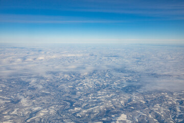 Frankfurt, Germany - Aerial photography of clouds in the sky