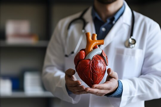 Cardiologist with Red Heart