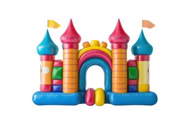 Bouncy castl isolated on white or transparent background