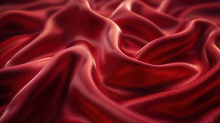 Obraz premium Deep Crimson Silk Background with Ample Copy Space