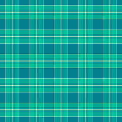 Plaid with twill weave repeat pattern.Gingham seamless pattern in green.Checkered tartan Geometric graphic vector illustration background design for fabric and print.