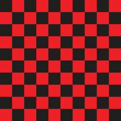Checkerboard with red and black squares vector background