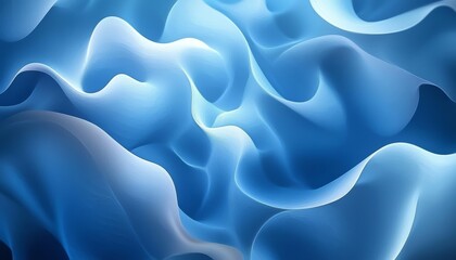 Obraz premium Ethereal Blue Light Waves Background with Sparkles