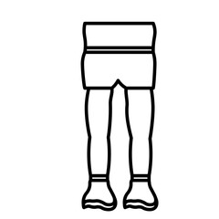 Lower Body Vector Line Icon Design