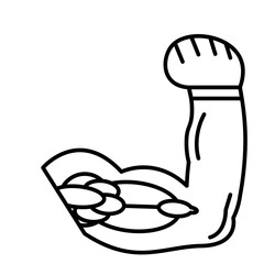 Muscle Vector Line Icon Design