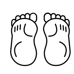 Feet Vector Line Icon Design