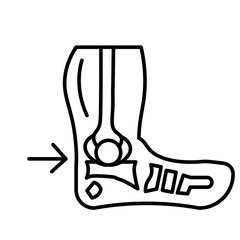 Ankles Vector Line Icon Design