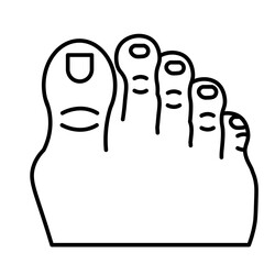 Toes Vector Line Icon Design