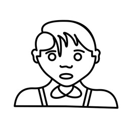 Face Vector Line Icon Design