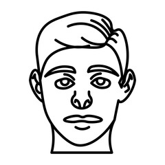 Forehead Vector Line Icon Design
