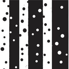 Vector seamless pattern of polka dots and stripes