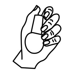 Fingernails Vector Line Icon Design