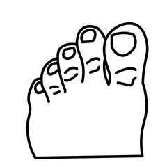 Toenails Vector Line Icon Design