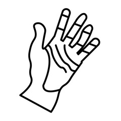 Palm Vector Line Icon Design