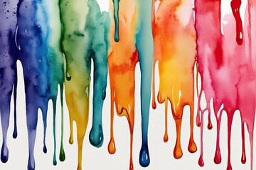 Watercolor Drip Texture with Clear Hand-Painted Design