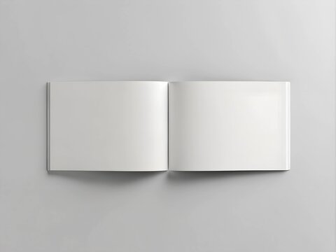 Blank Landscape Booklet Mockup. AI Generative