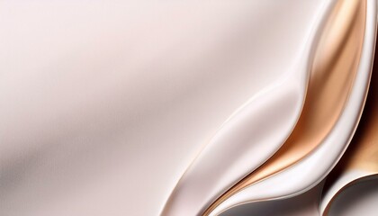 Jasne, kremowe tło z falującymi atłasowymi pozłacanymi elementami