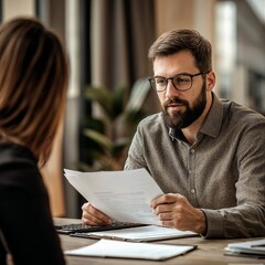 Tax Advisor Consulting with Client, Advisor Providing Guidance, and Client Engaged in Discussion, Professional Interaction Focused on Financial Advice