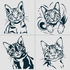 Cute Cat SVG files for Cricut, curious Pet Vector, shirt design, Peeking face paws animal