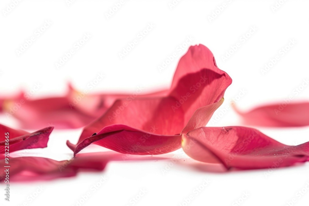 Aufkleber a close-up view of delicate flower petals on a white background, ideal for use in designs and illust