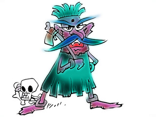 Illustration of a fantasy character