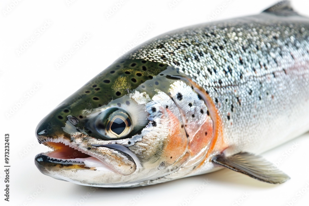 Aufkleber A close-up view of a fish on a white background