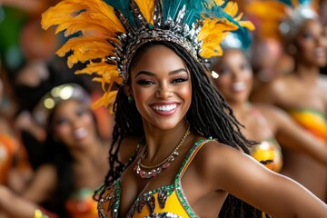 Rio Carnival dancers embodying the essence of Artistic Expression, their movements fluid and captivating