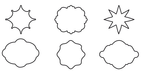 Isolated vintage frames set on a white backdrop. Decorative border. Vector 
