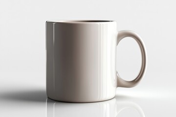 Fototapeta premium Coffee Mug Mockup on Isolated Background created with Generative AI