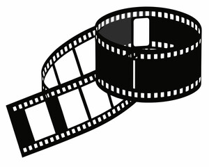 Movie Film Strip black silhouette vector,Film Strip  silhouette